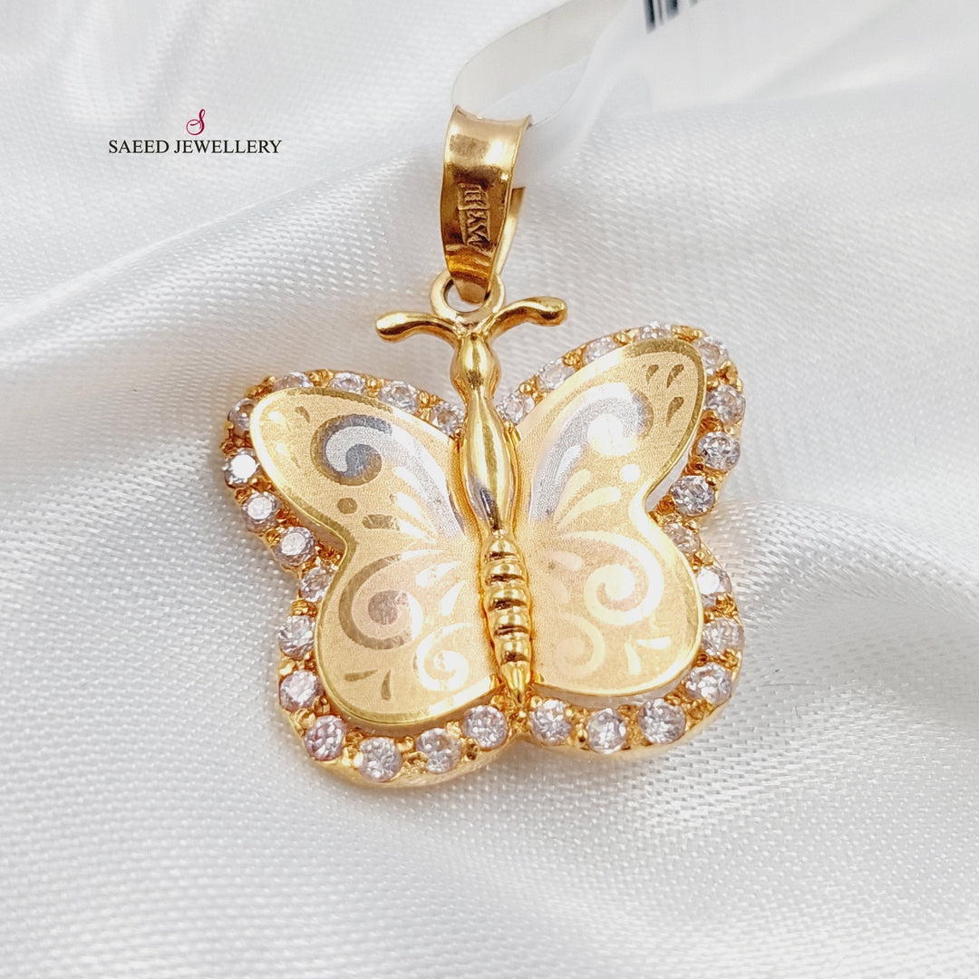 21K Gold Butterfly Pendant by Saeed Jewelry - Image 1