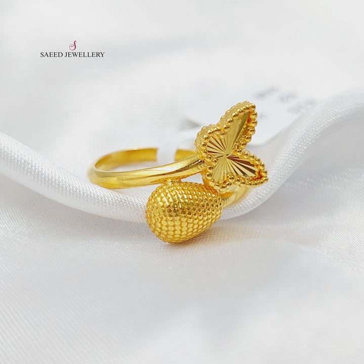 21K Gold Butterfly Ring by Saeed Jewelry - Image 3