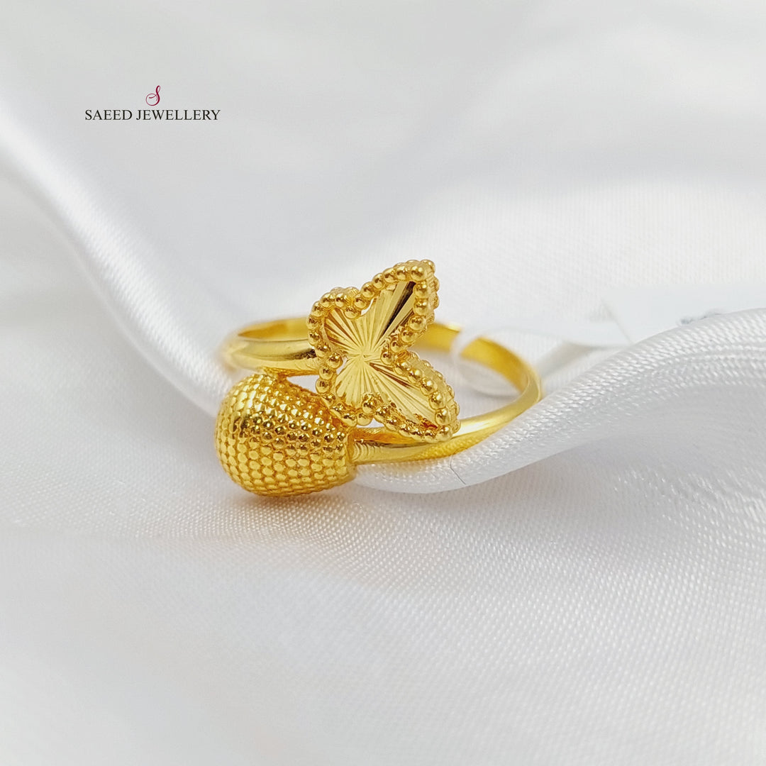 21K Gold Butterfly Ring by Saeed Jewelry - Image 4