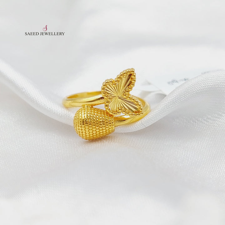 21K Gold Butterfly Ring by Saeed Jewelry - Image 1