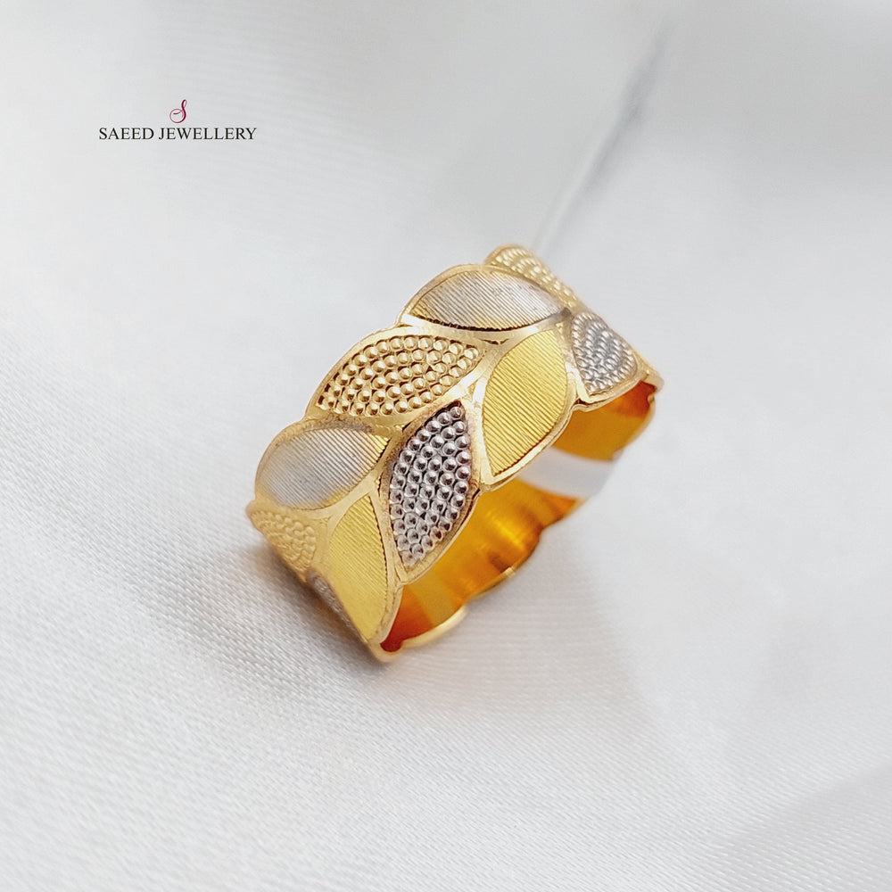 21K Gold CNC Wedding Ring Colored by Saeed Jewelry - Image 2