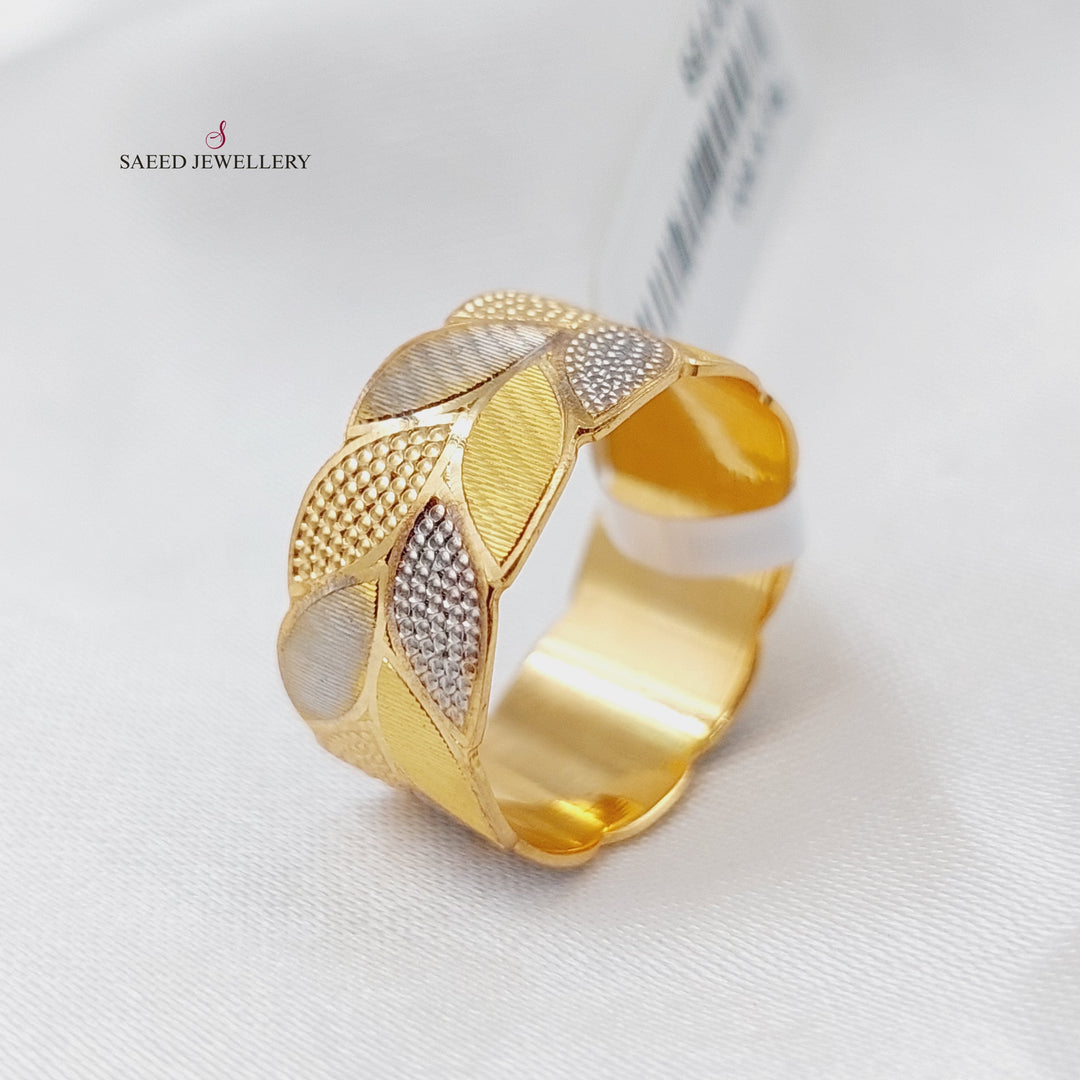 21K Gold CNC Wedding Ring Colored by Saeed Jewelry - Image 3