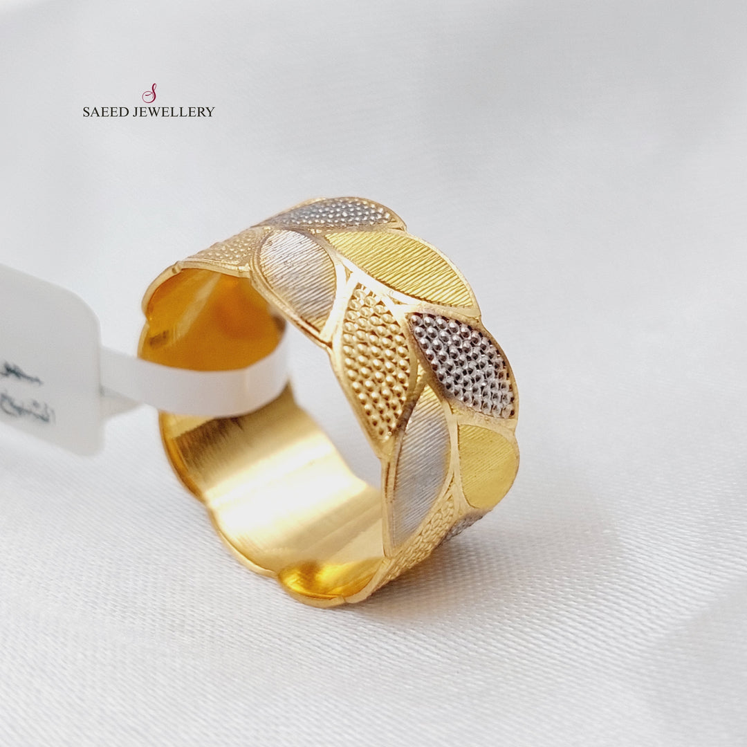 21K Gold CNC Wedding Ring Colored by Saeed Jewelry - Image 4