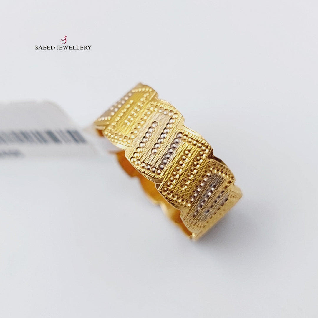 21K Gold CNC Wedding Ring Colored by Saeed Jewelry - Image 4