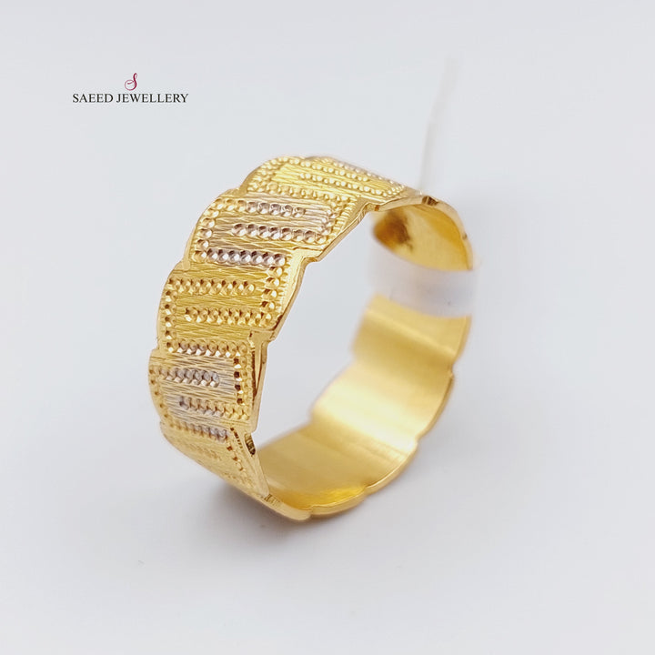 21K Gold CNC Wedding Ring Colored by Saeed Jewelry - Image 1