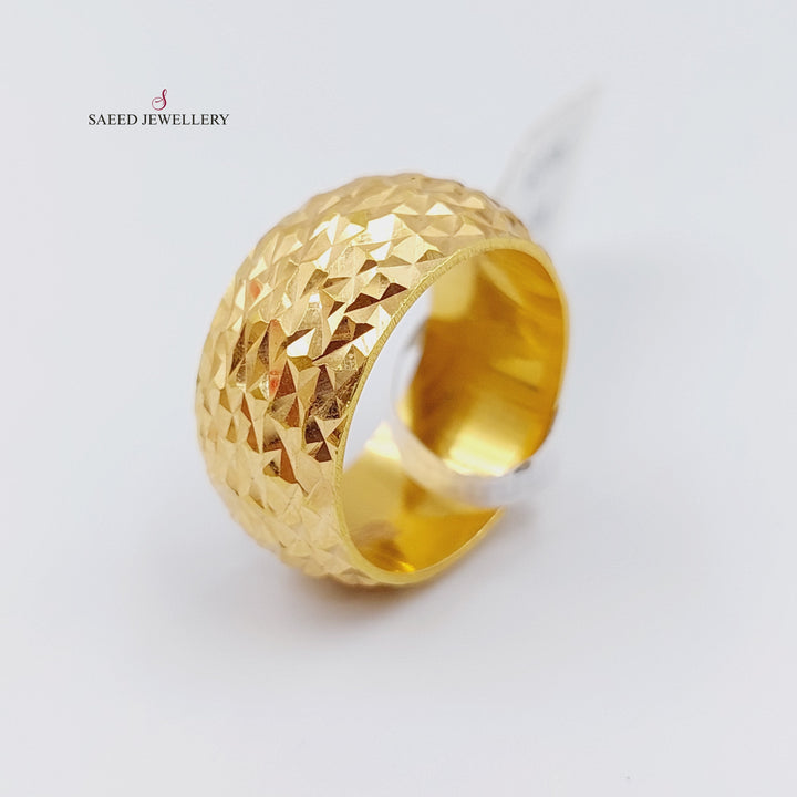 21K Gold CNC Wedding Ring by Saeed Jewelry - Image 3