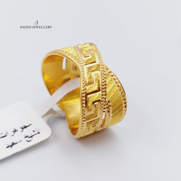 21K Gold CNC Wedding Ring by Saeed Jewelry - Image 3