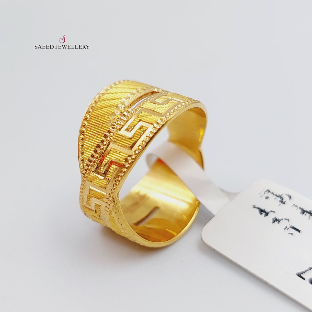 21K Gold CNC Wedding Ring by Saeed Jewelry - Image 3