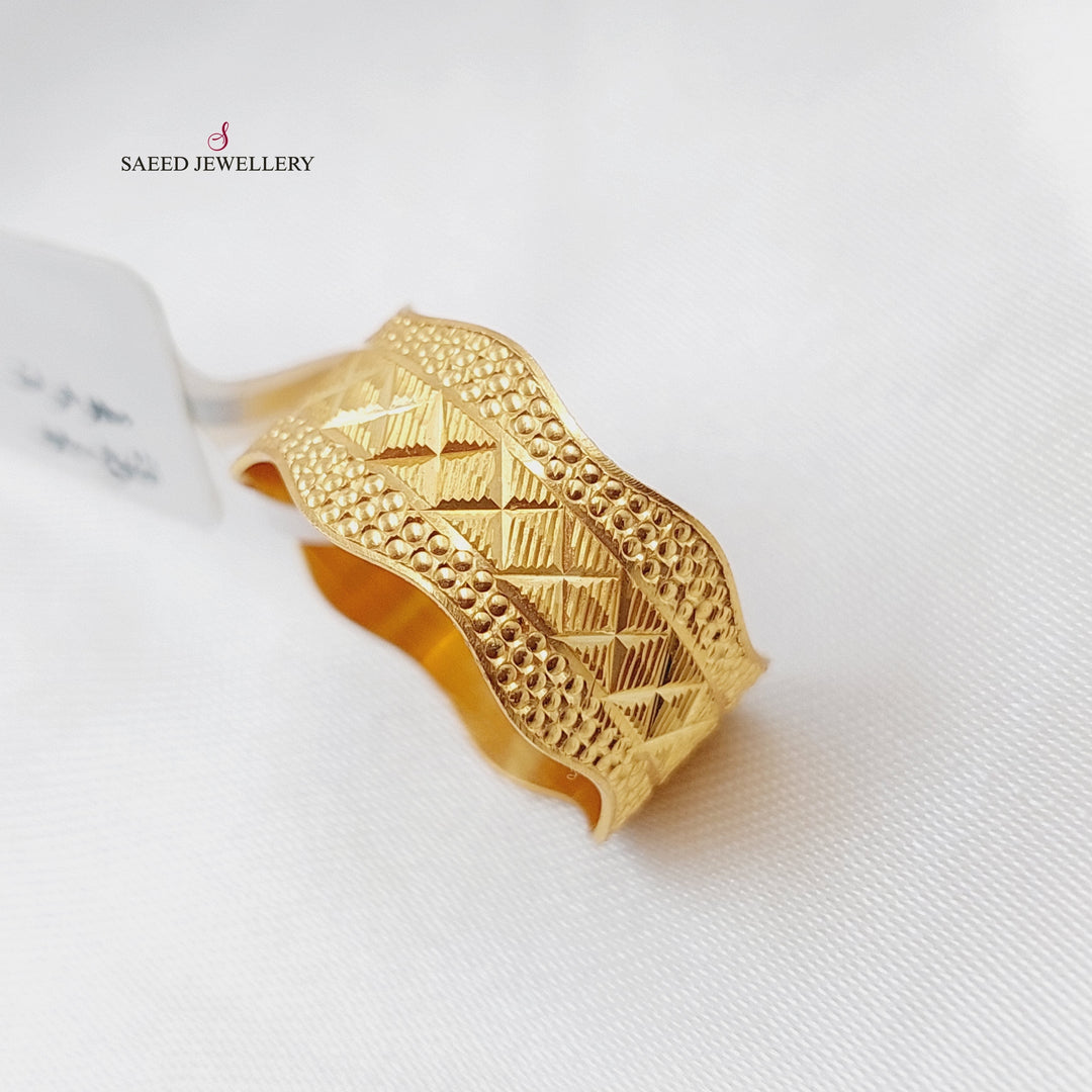 21K Gold CNC Wedding Ring by Saeed Jewelry - Image 1