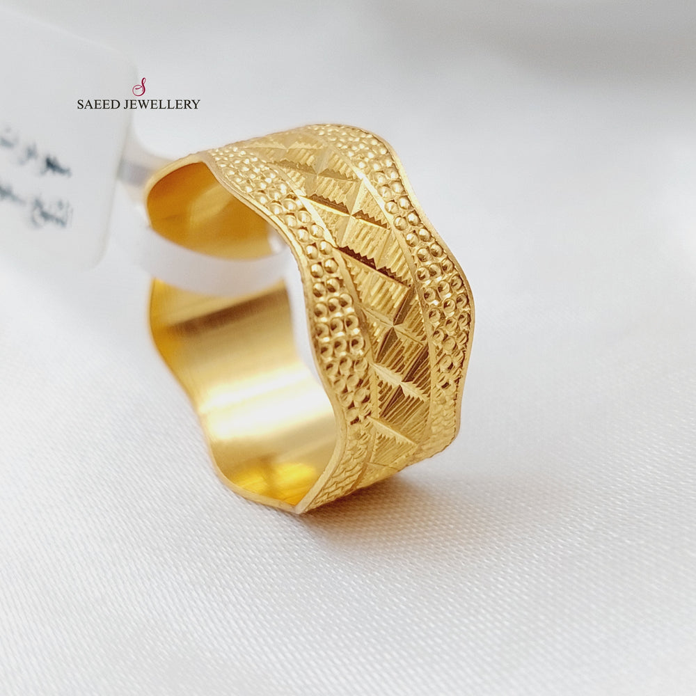 21K Gold CNC Wedding Ring by Saeed Jewelry - Image 2