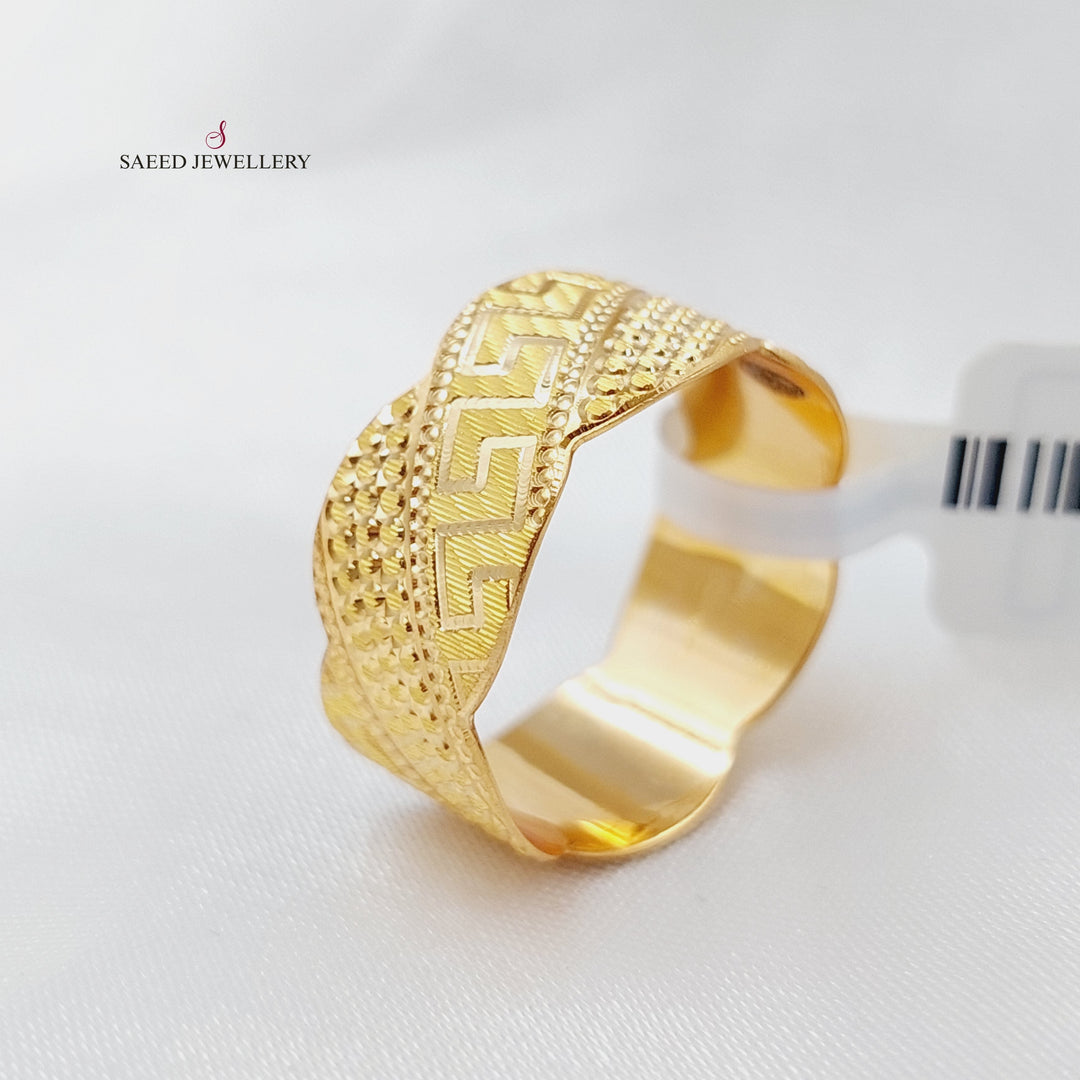 21K Gold CNC Wedding Ring by Saeed Jewelry - Image 4