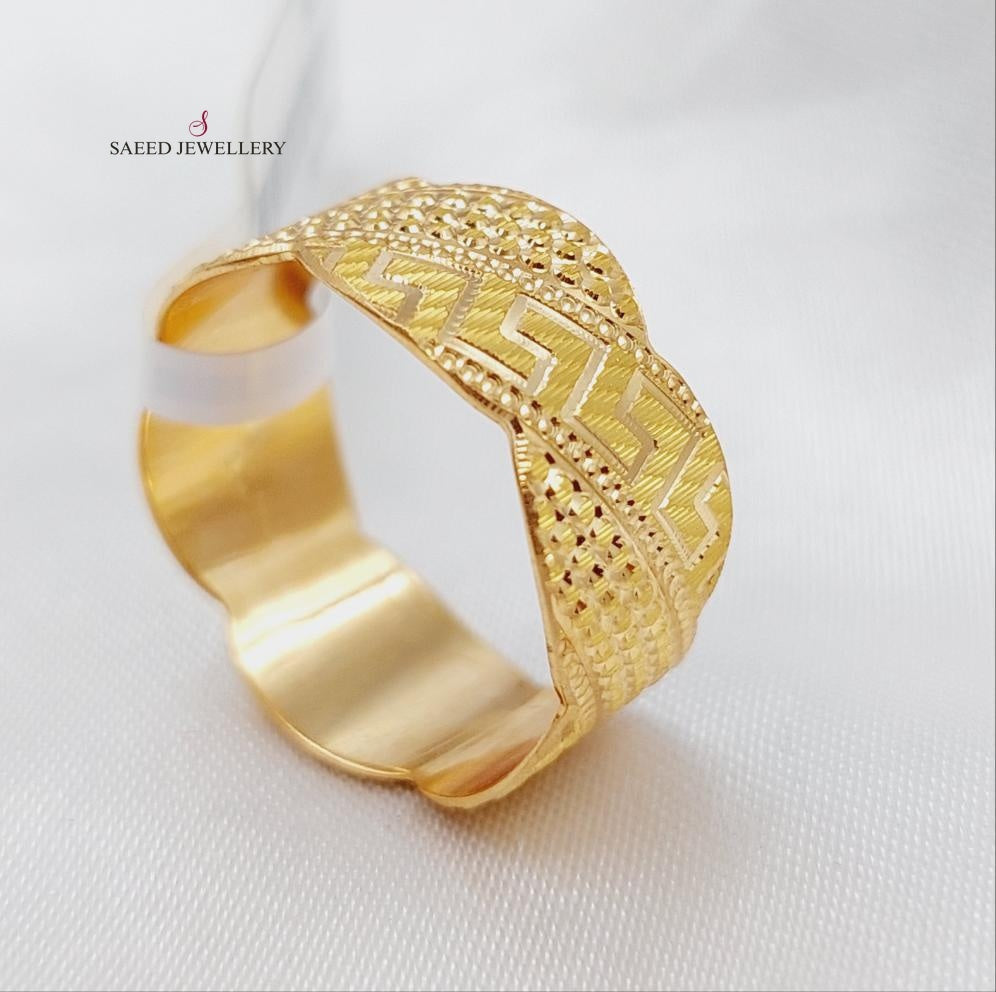 21K Gold CNC Wedding Ring by Saeed Jewelry - Image 1