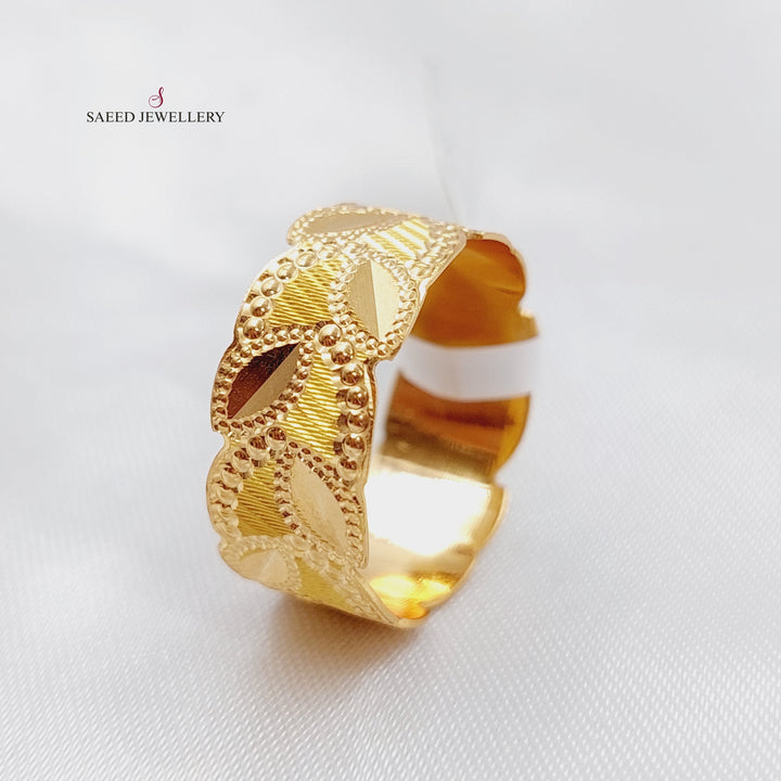 21K Gold CNC Wedding Ring by Saeed Jewelry - Image 4