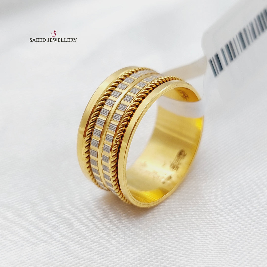 21K Gold CNC Wedding Ring by Saeed Jewelry - Image 3