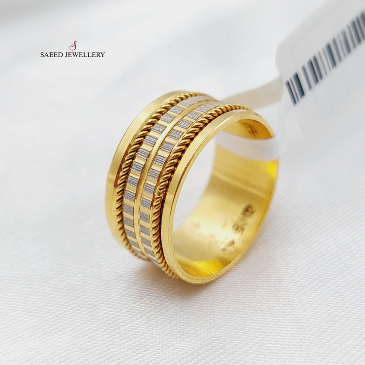 21K Gold CNC Wedding Ring by Saeed Jewelry - Image 3