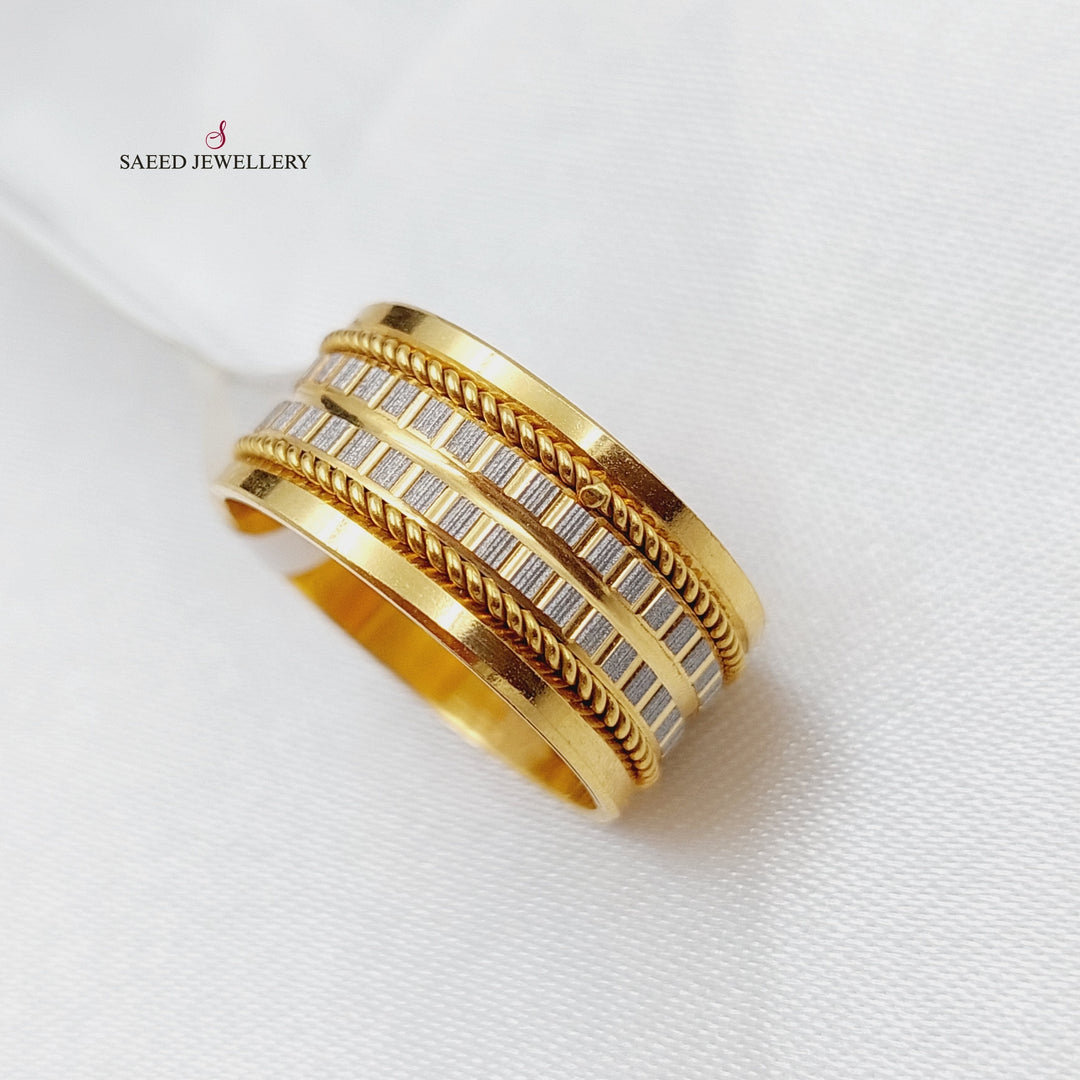 21K Gold CNC Wedding Ring by Saeed Jewelry - Image 1