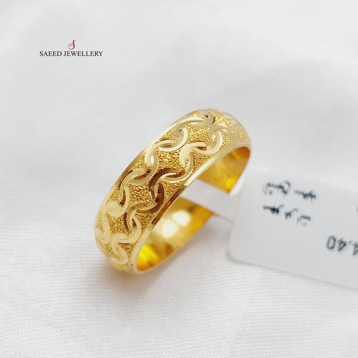 21K Gold CNC Wedding Ring by Saeed Jewelry - Image 3