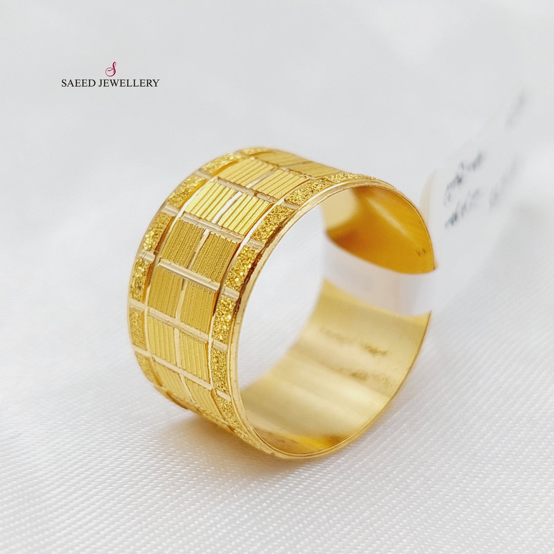 21K Gold CNC Wedding Ring by Saeed Jewelry - Image 7