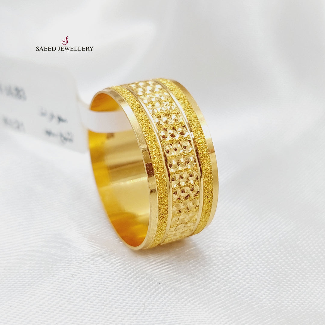 21K Gold CNC Wedding Ring by Saeed Jewelry - Image 5