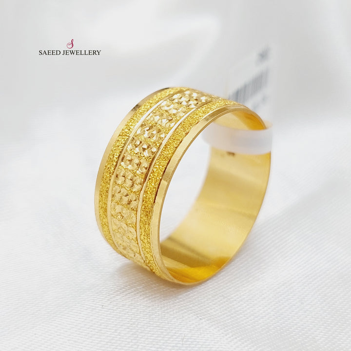 21K Gold CNC Wedding Ring by Saeed Jewelry - Image 1