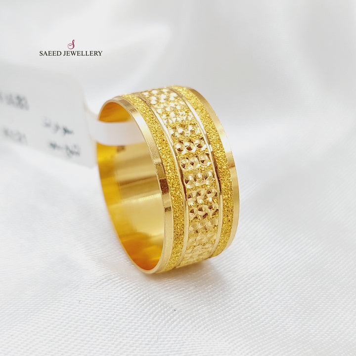 21K Gold CNC Wedding Ring by Saeed Jewelry - Image 6