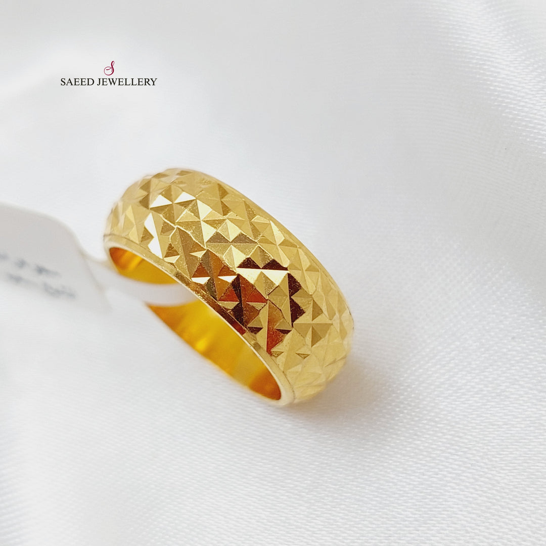 21K Gold CNC Wedding Ring by Saeed Jewelry - Image 3