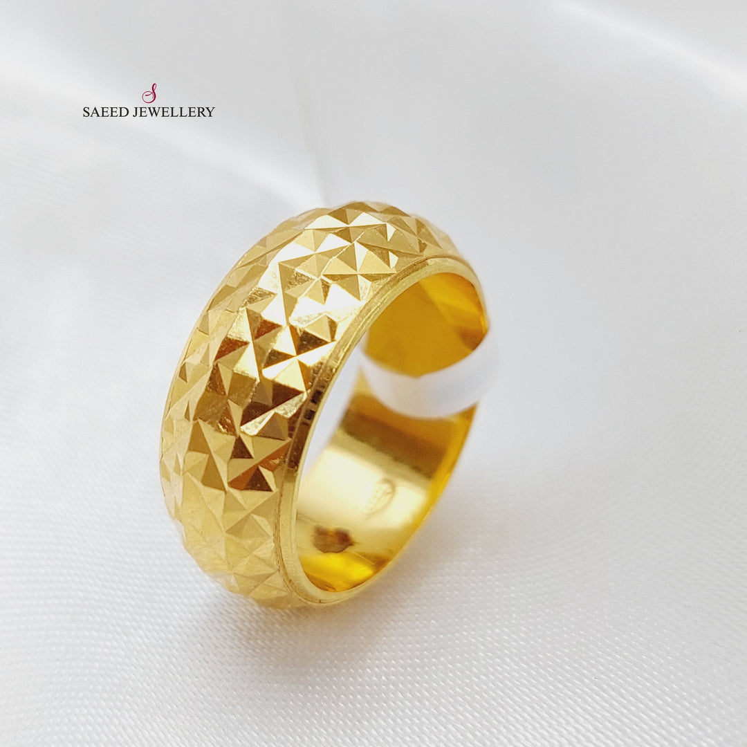 21K Gold CNC Wedding Ring by Saeed Jewelry - Image 2