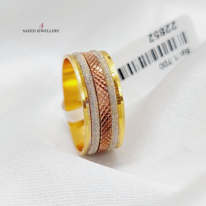 21K Gold CNC Wedding Ring by Saeed Jewelry - Image 8