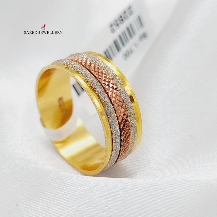 21K Gold CNC Wedding Ring by Saeed Jewelry - Image 10