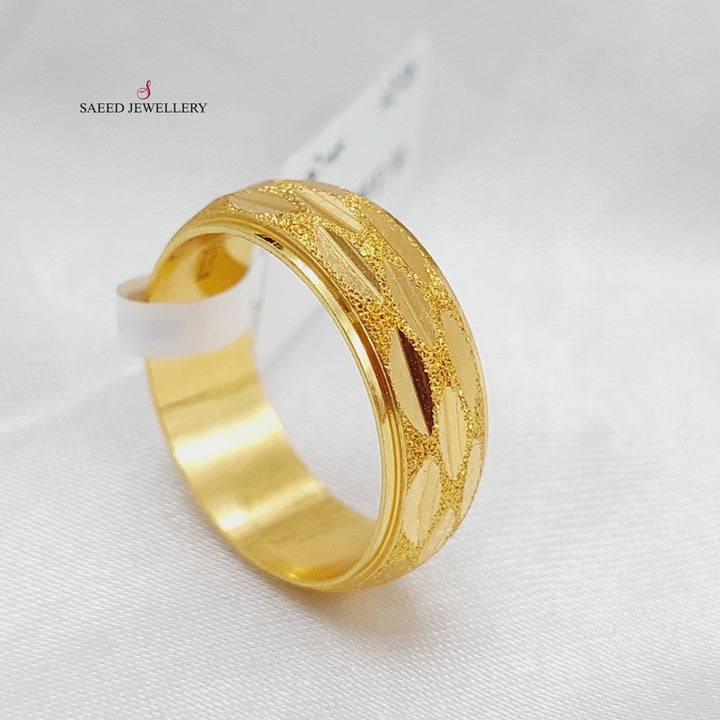 21K Gold CNC Wedding Ring by Saeed Jewelry - Image 3