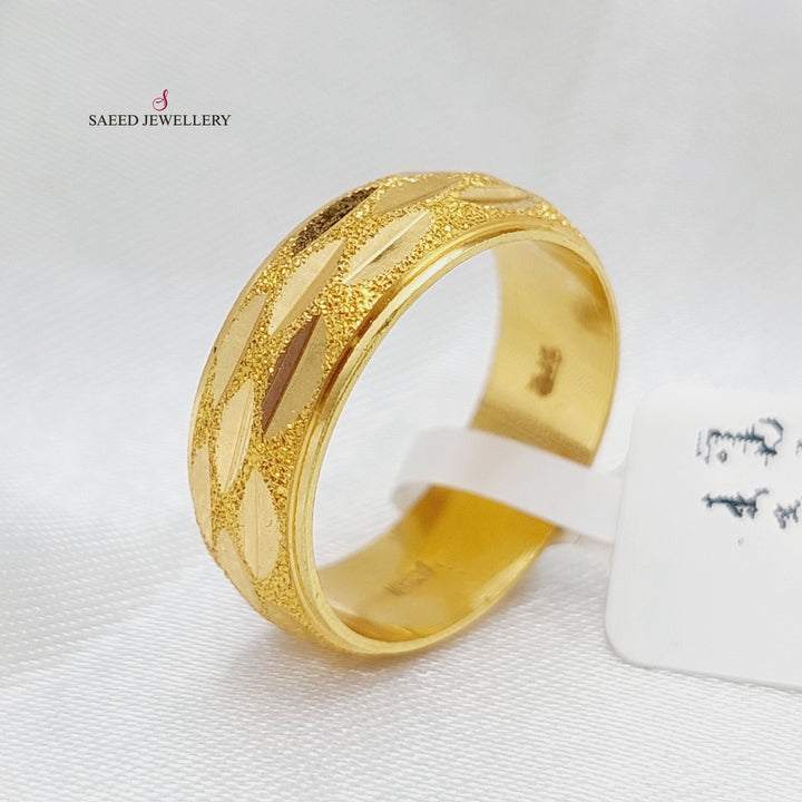 21K Gold CNC Wedding Ring by Saeed Jewelry - Image 4