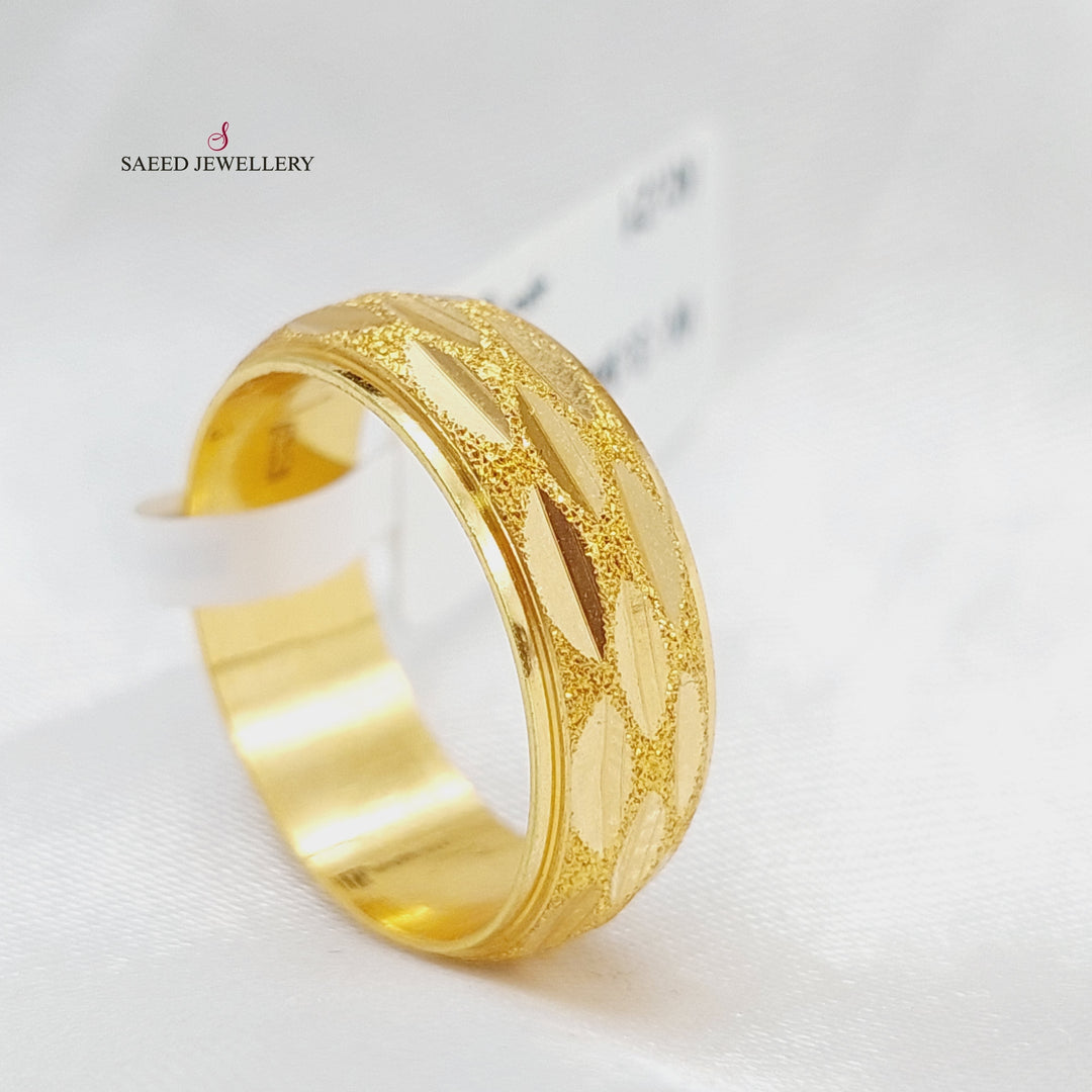 21K Gold CNC Wedding Ring by Saeed Jewelry - Image 5