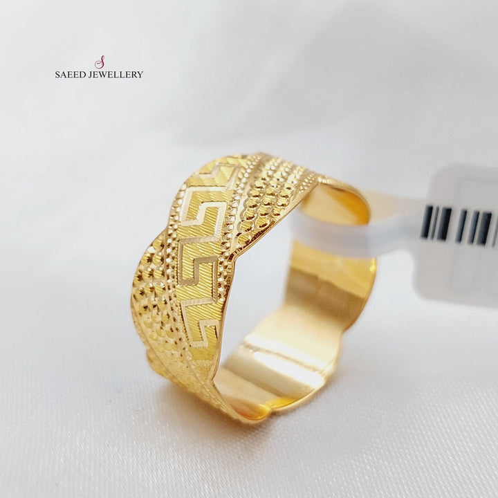 21K Gold CNC Wedding Ring by Saeed Jewelry - Image 4