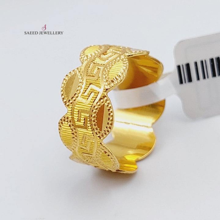 21K Gold CNC Wedding Ring by Saeed Jewelry - Image 6