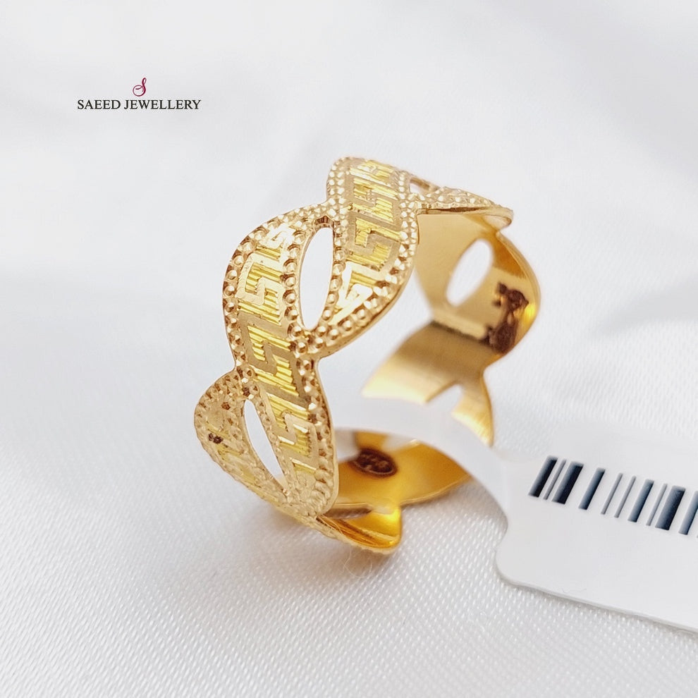 21K Gold CNC Wedding Ring by Saeed Jewelry - Image 6