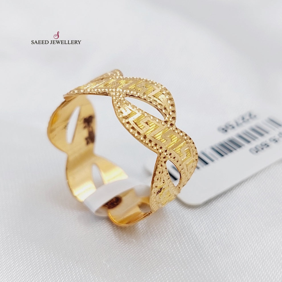 21K Gold CNC Wedding Ring by Saeed Jewelry - Image 1