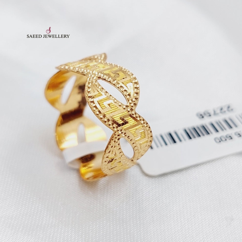 21K Gold CNC Wedding Ring by Saeed Jewelry - Image 6