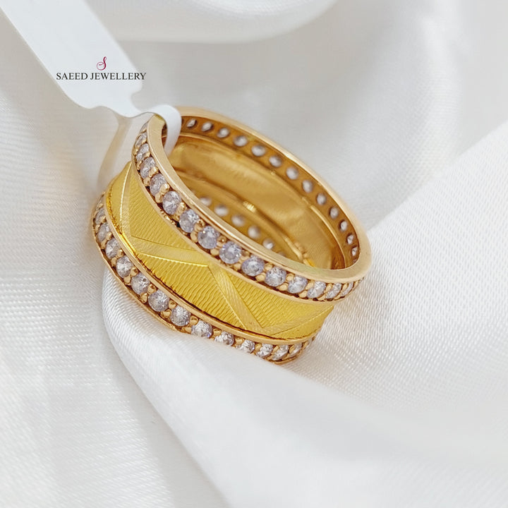 21K Gold CNC Wedding Ring by Saeed Jewelry - Image 3