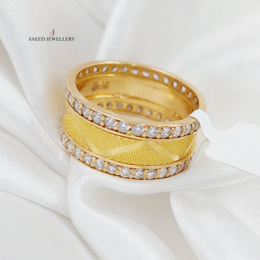 21K Gold CNC Wedding Ring by Saeed Jewelry - Image 4