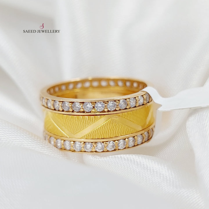 21K Gold CNC Wedding Ring by Saeed Jewelry - Image 1