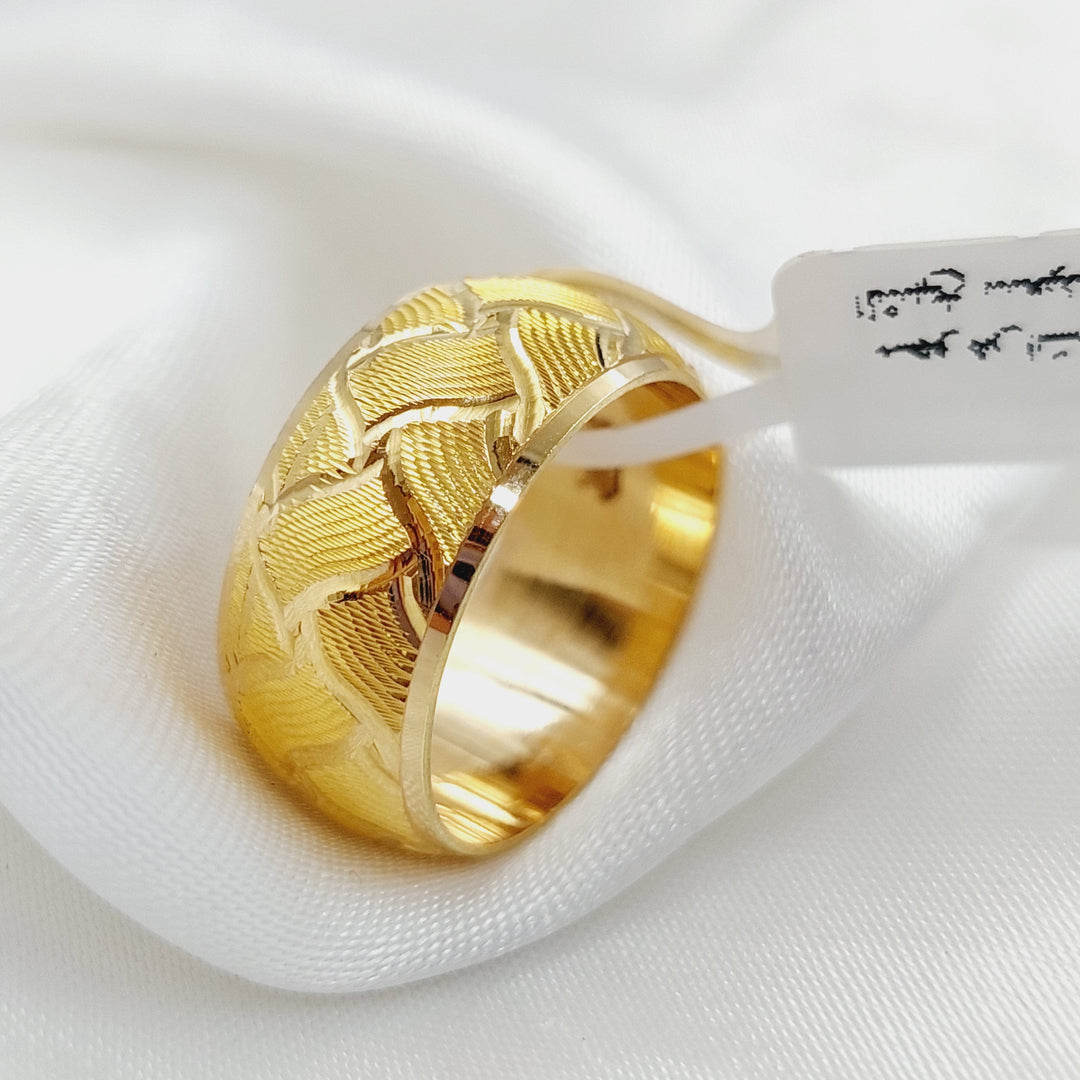 21K Gold CNC Wedding Ring by Saeed Jewelry - Image 3