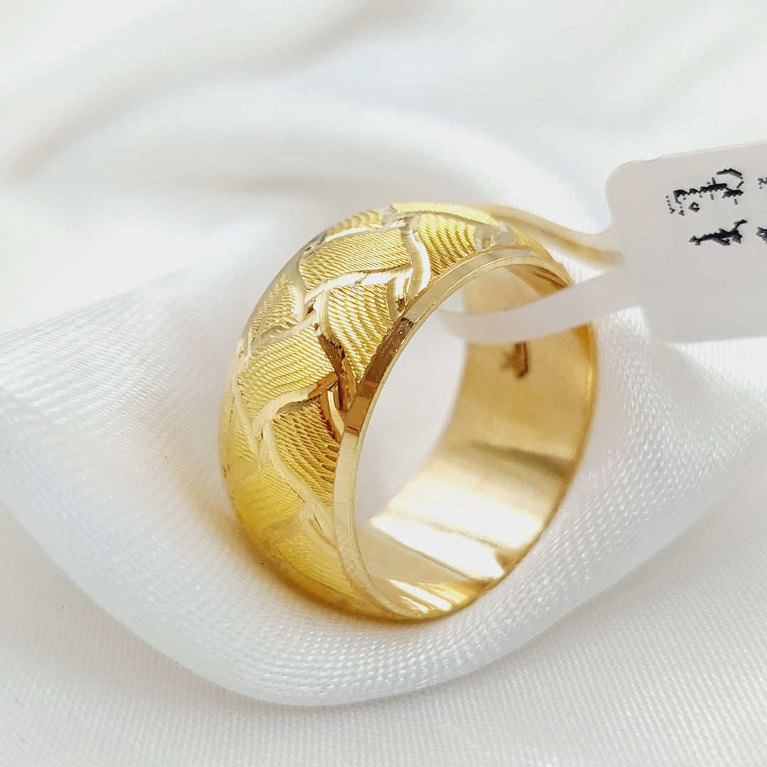 21K Gold CNC Wedding Ring by Saeed Jewelry - Image 1