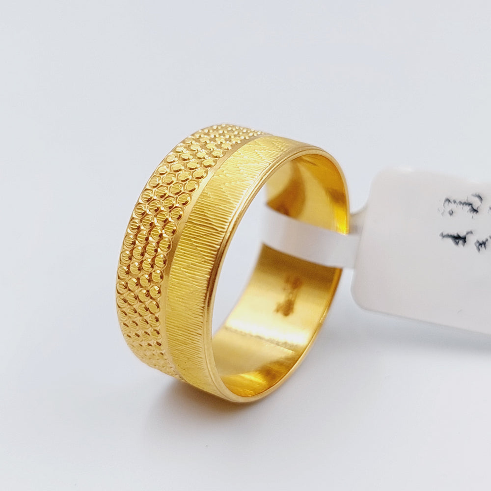 21K Gold CNC Wedding Ring by Saeed Jewelry - Image 2