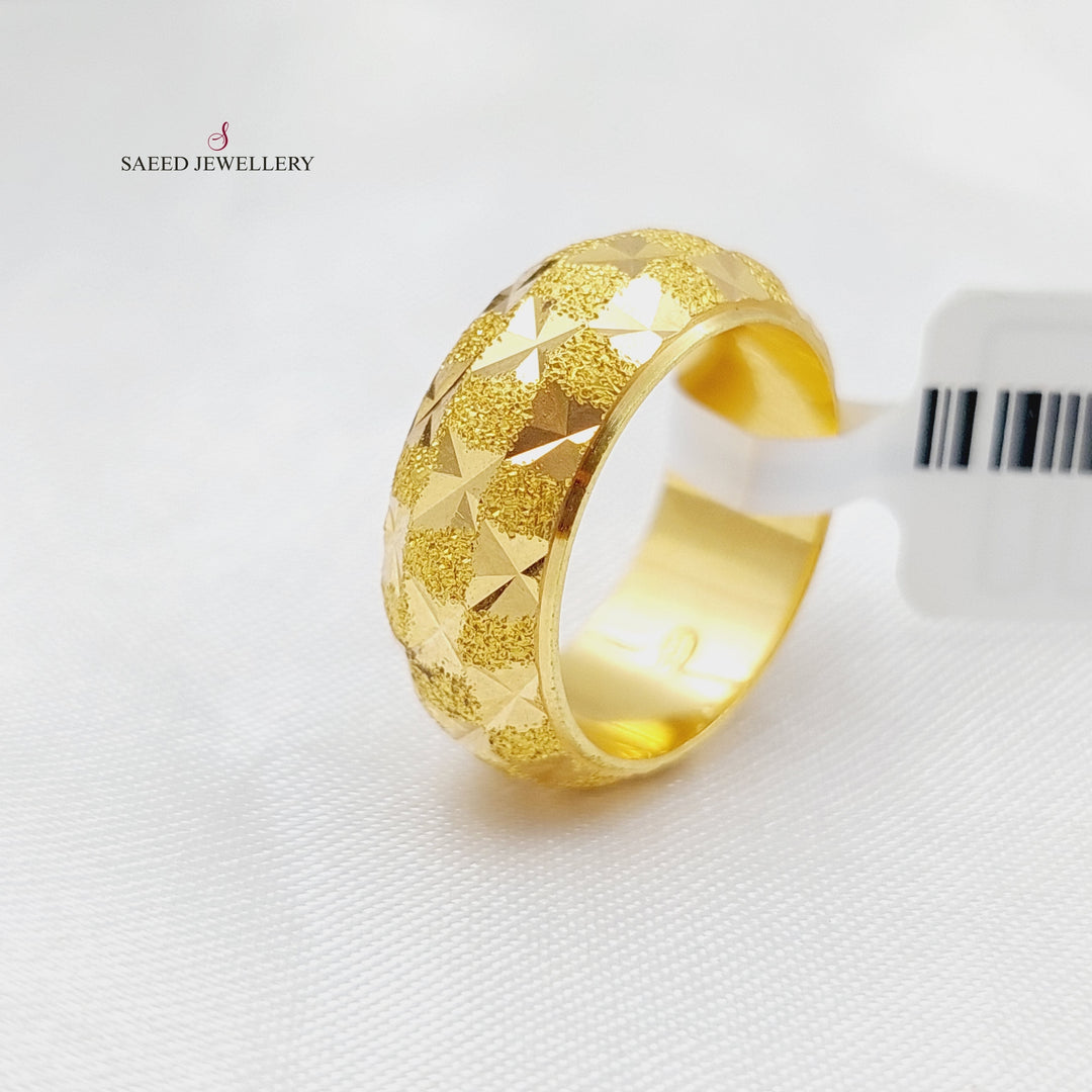 21K Gold CNC Wedding Ring by Saeed Jewelry - Image 2