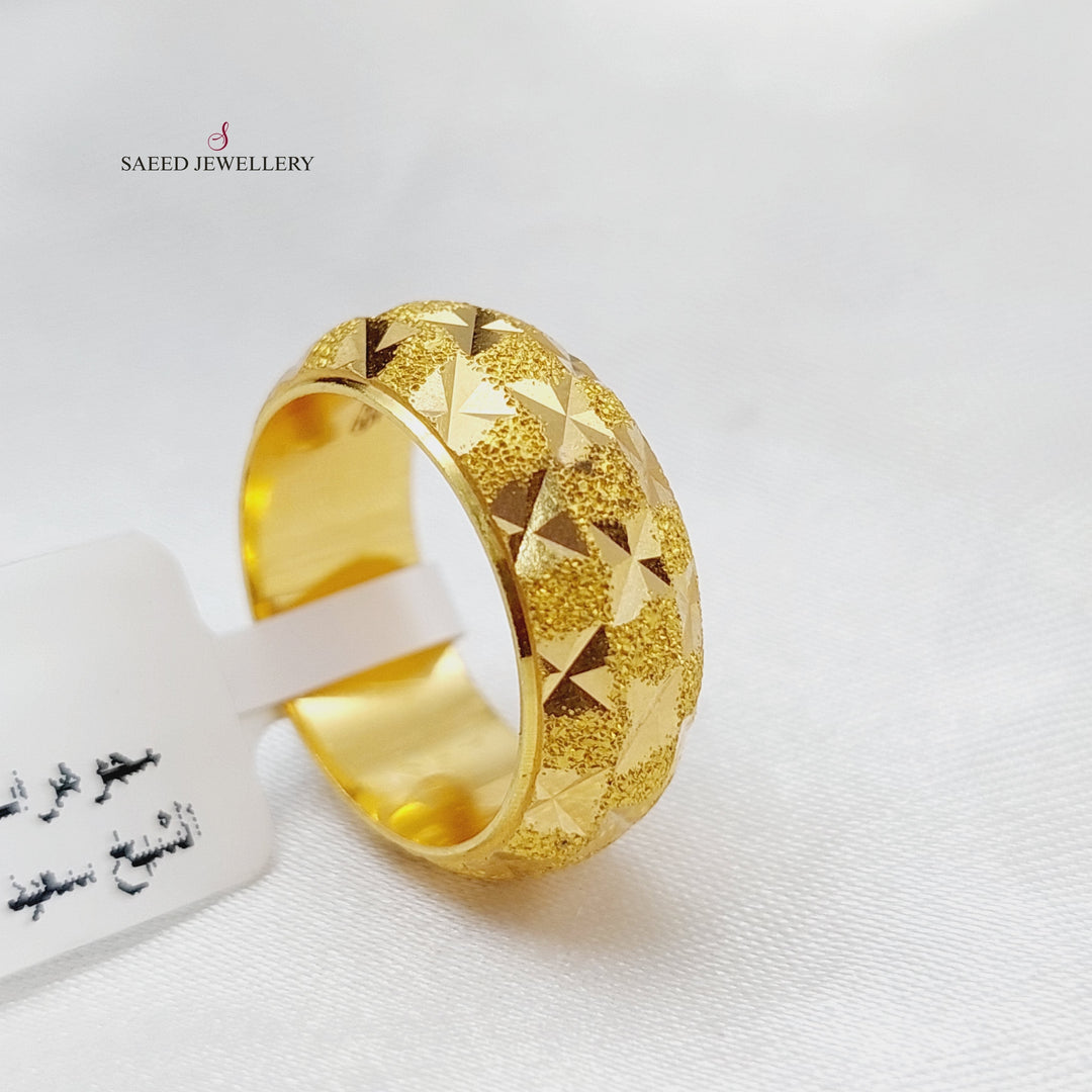 21K Gold CNC Wedding Ring by Saeed Jewelry - Image 4