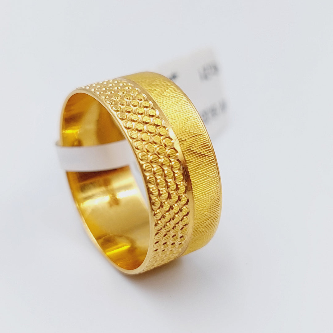 21K Gold CNC Wedding Ring by Saeed Jewelry - Image 1