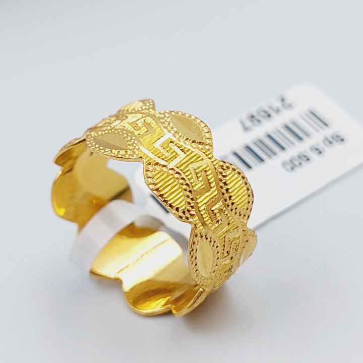 21K Gold CNC Wedding Ring by Saeed Jewelry - Image 5