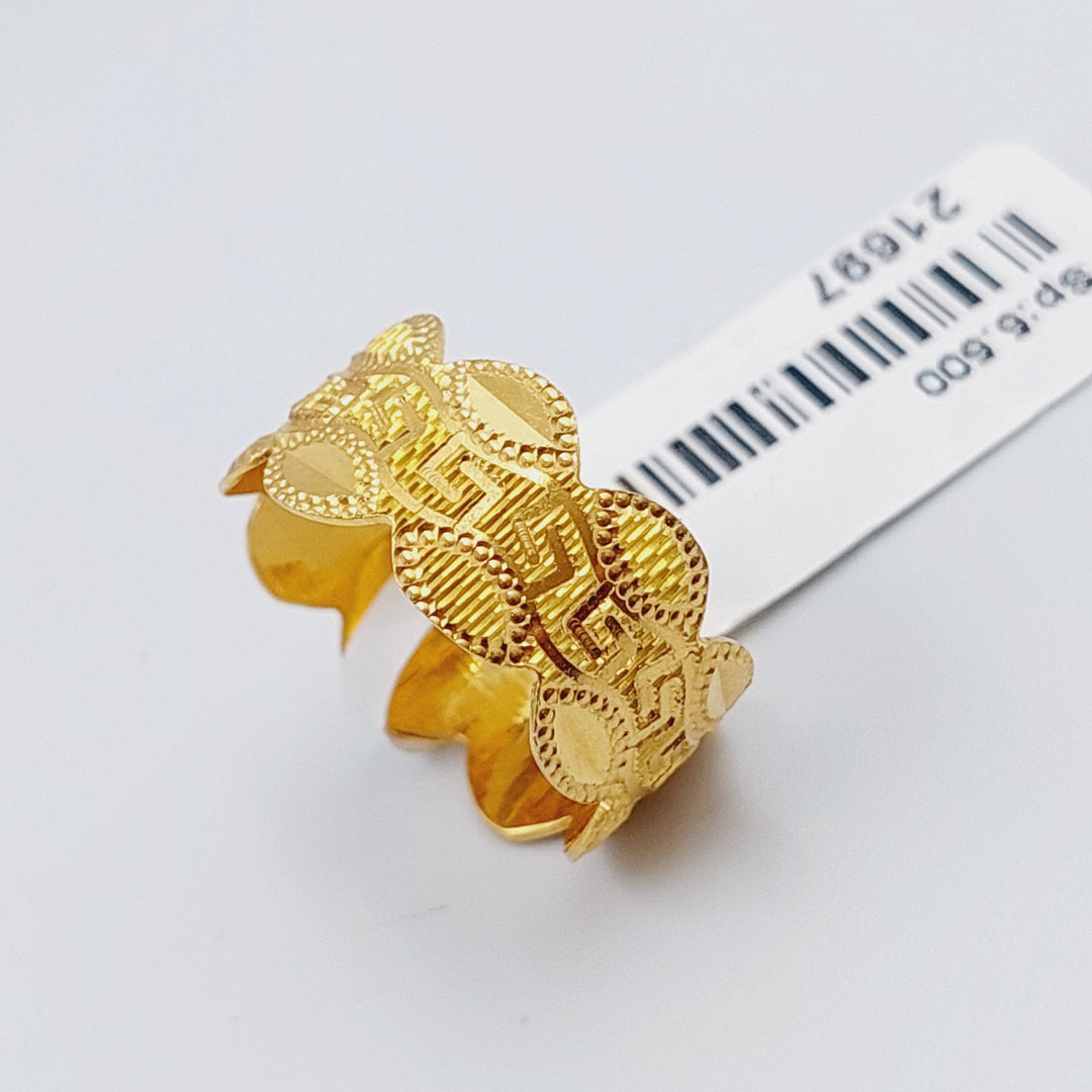 21K Gold CNC Wedding Ring by Saeed Jewelry - Image 11