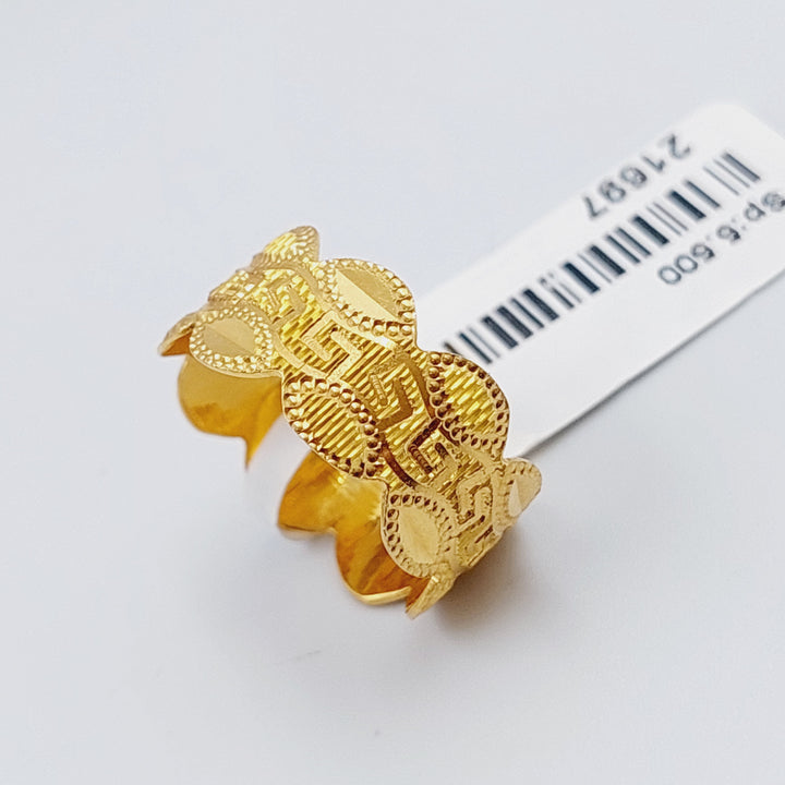 21K Gold CNC Wedding Ring by Saeed Jewelry - Image 11