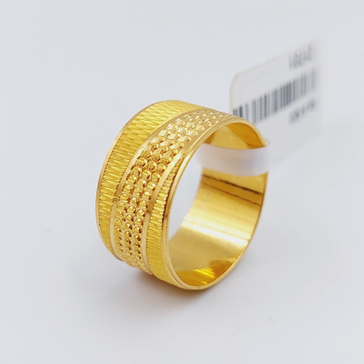 21K Gold CNC Wedding Ring by Saeed Jewelry - Image 1